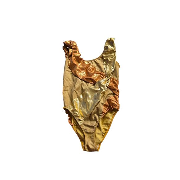 American Apparel gold leotard size medium - Picture 1 of 3